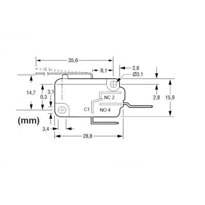 HL Edierre Microswitch Lever - Micron for Joystick