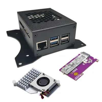 Raspberry Pi 5 Case Big with VESA Mounts and Active Cooler