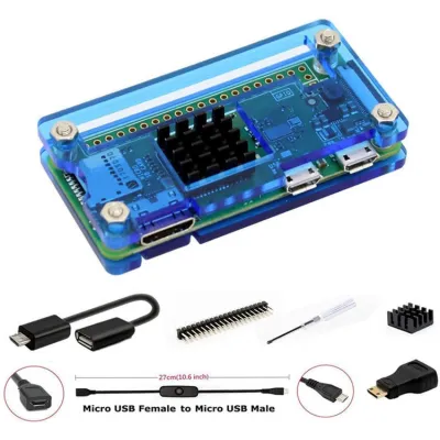 Kit 7 in 1 Case per Raspberry Pi Zero & W + Set di cavi HDMI e GPIO