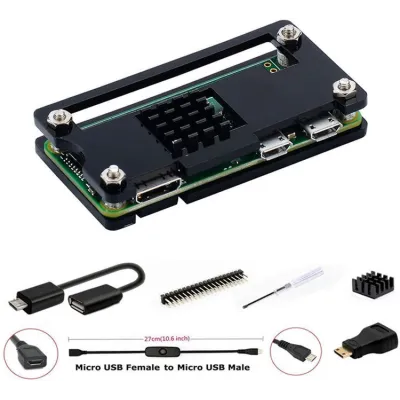 Kit 7 in 1 Case per Raspberry Pi Zero & W + Set di cavi HDMI e GPIO