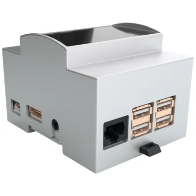 Modular Case for Raspberry Pi3 on DIN Rail + Heatsink